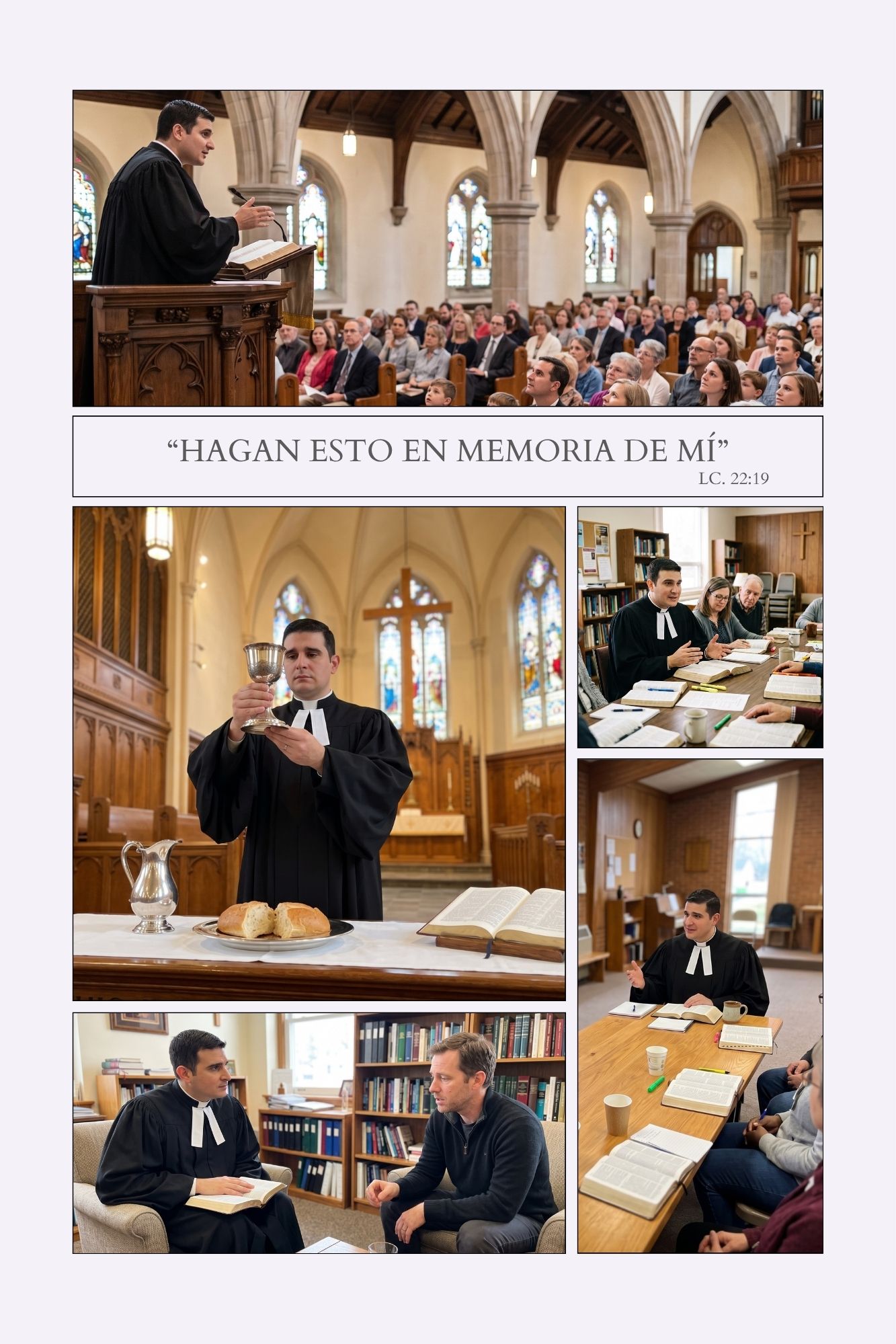 Collage Fotográfico - Vida Sacramental, Litúrgica y Pastoral de la Iglesia Apostólica de la Nueva Restauración®